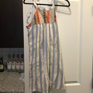 Striped embroidered dress- like new